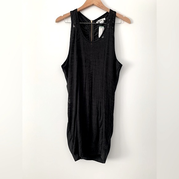 🌟PRICE DROP🌟 NWT! KENSIE DRESS black + gold sheer front back zipper Size XS - Picture 2 of 6